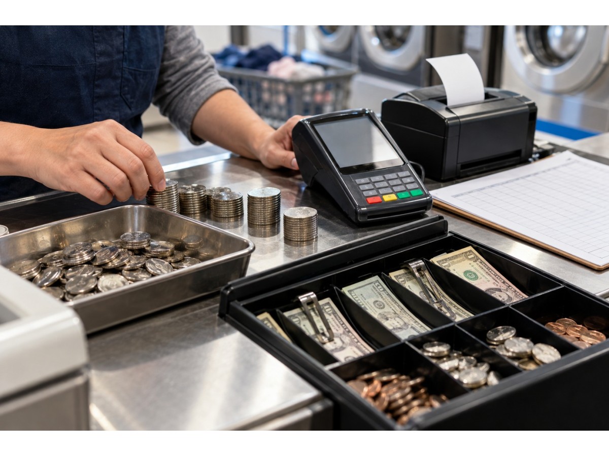 Tokens and Cashless Payments: Reconcile Laundromat Revenue