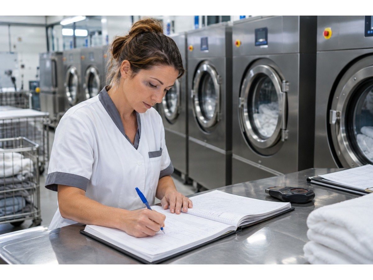 Laundry Equipment Logbook: Hours, Faults and Service Visits